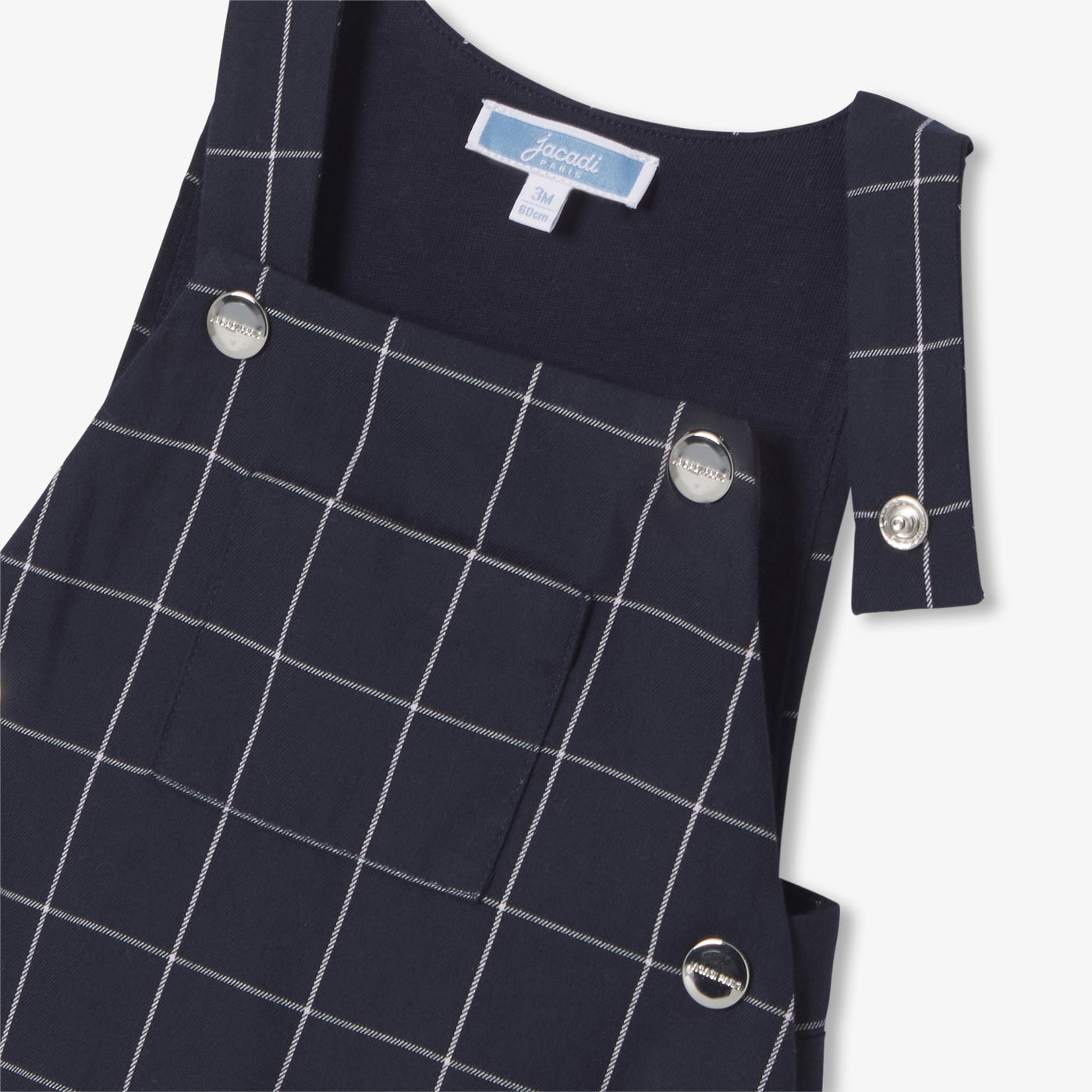 Baby boy checked overalls
