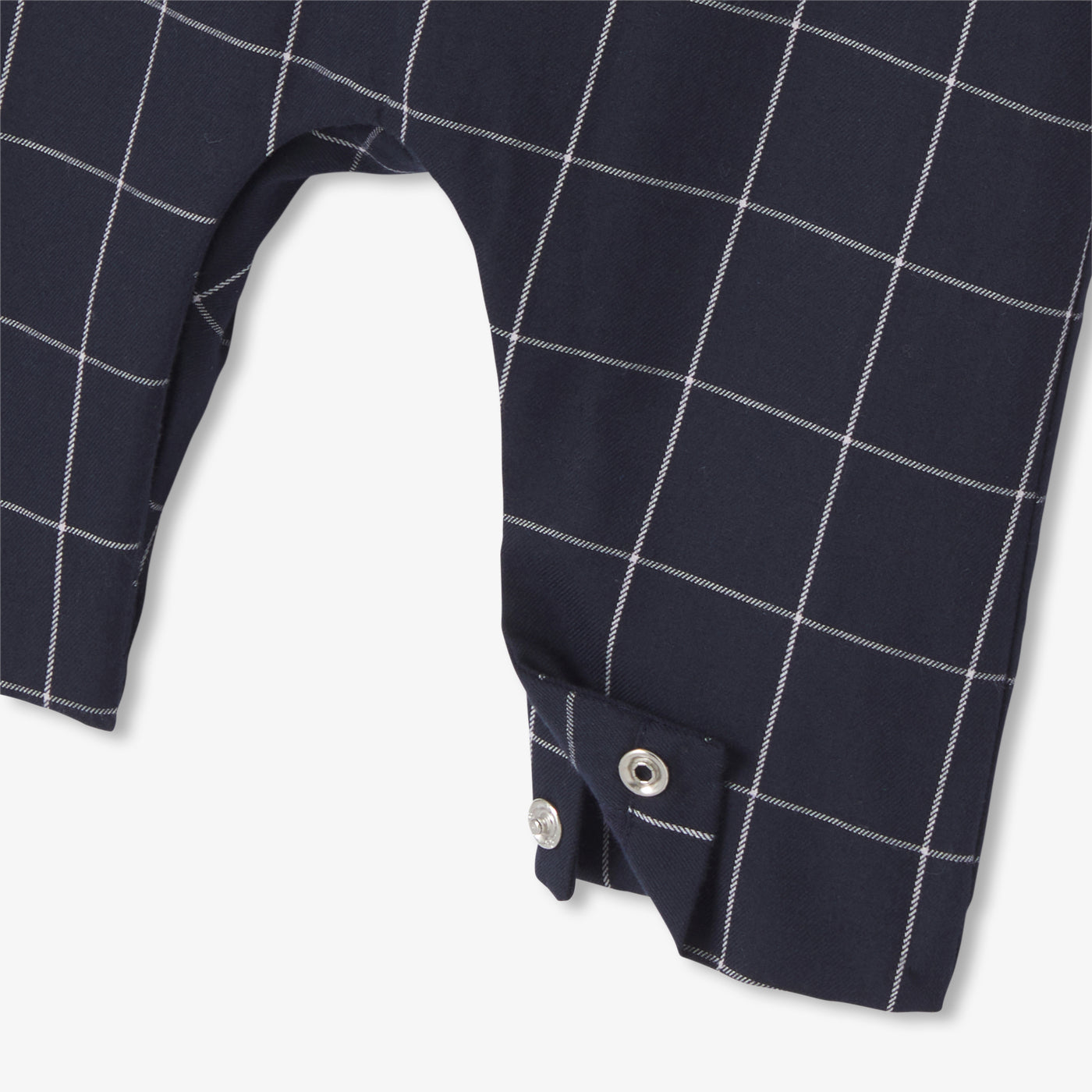 Baby boy checked overalls