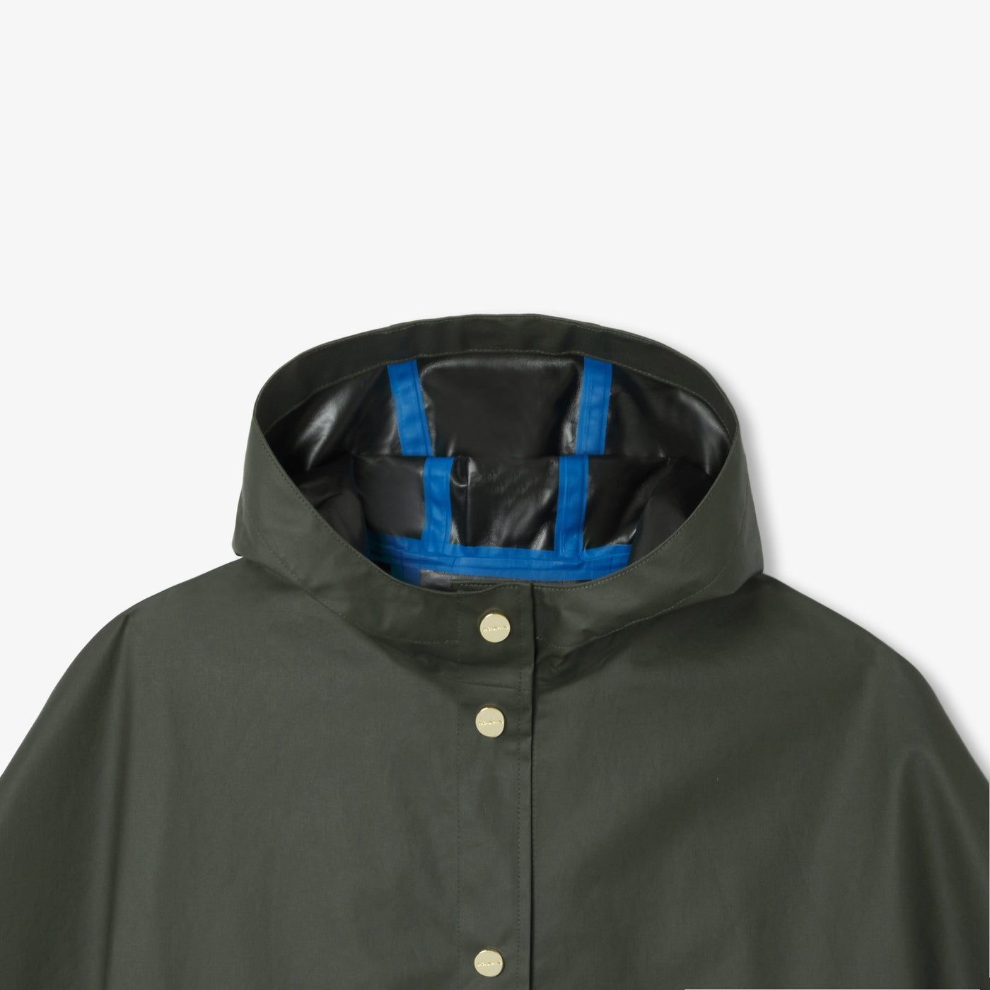 Girl cape in coated fabric