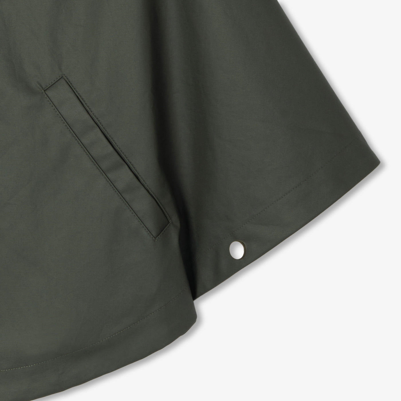 Girl cape in coated fabric