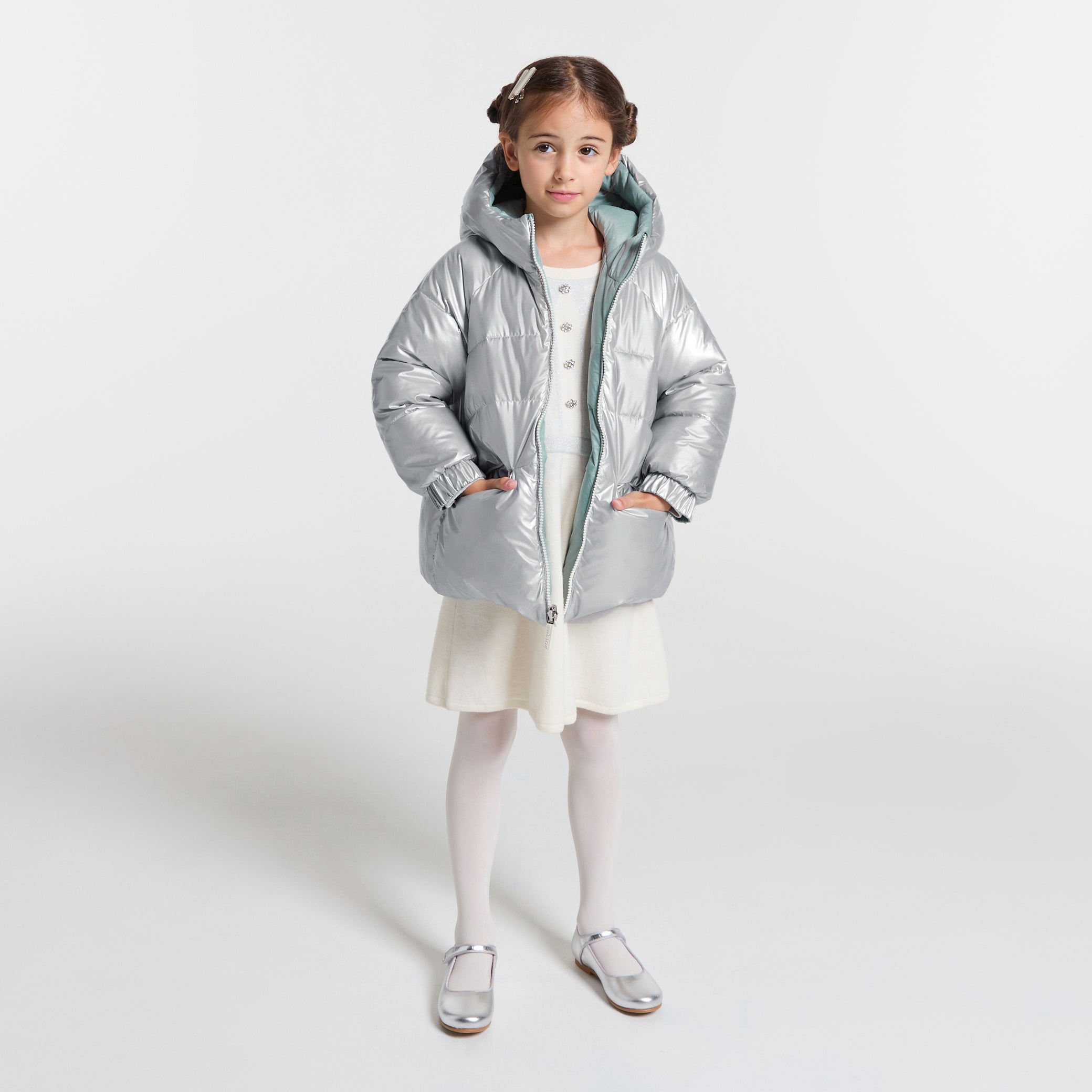 Girl reversible padded jacket