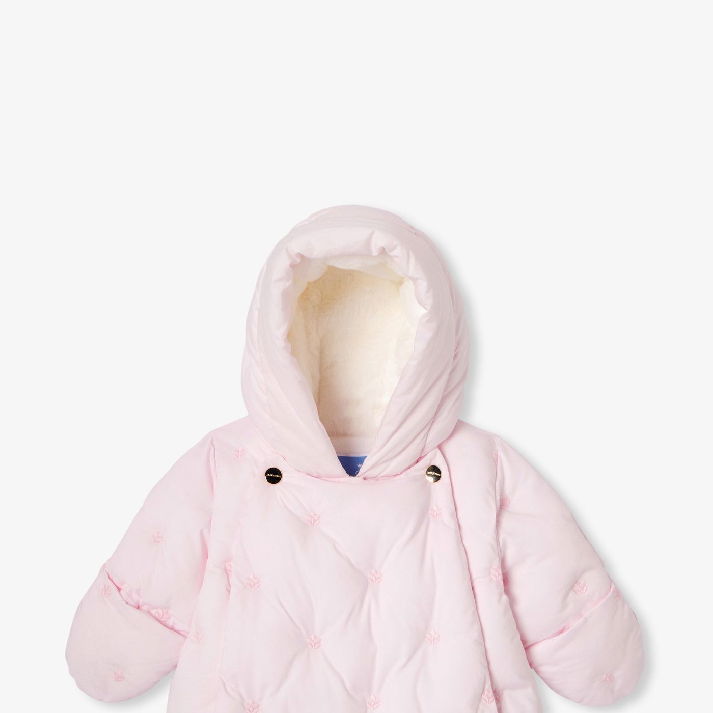 Baby girl pramsuit with flower embroidery