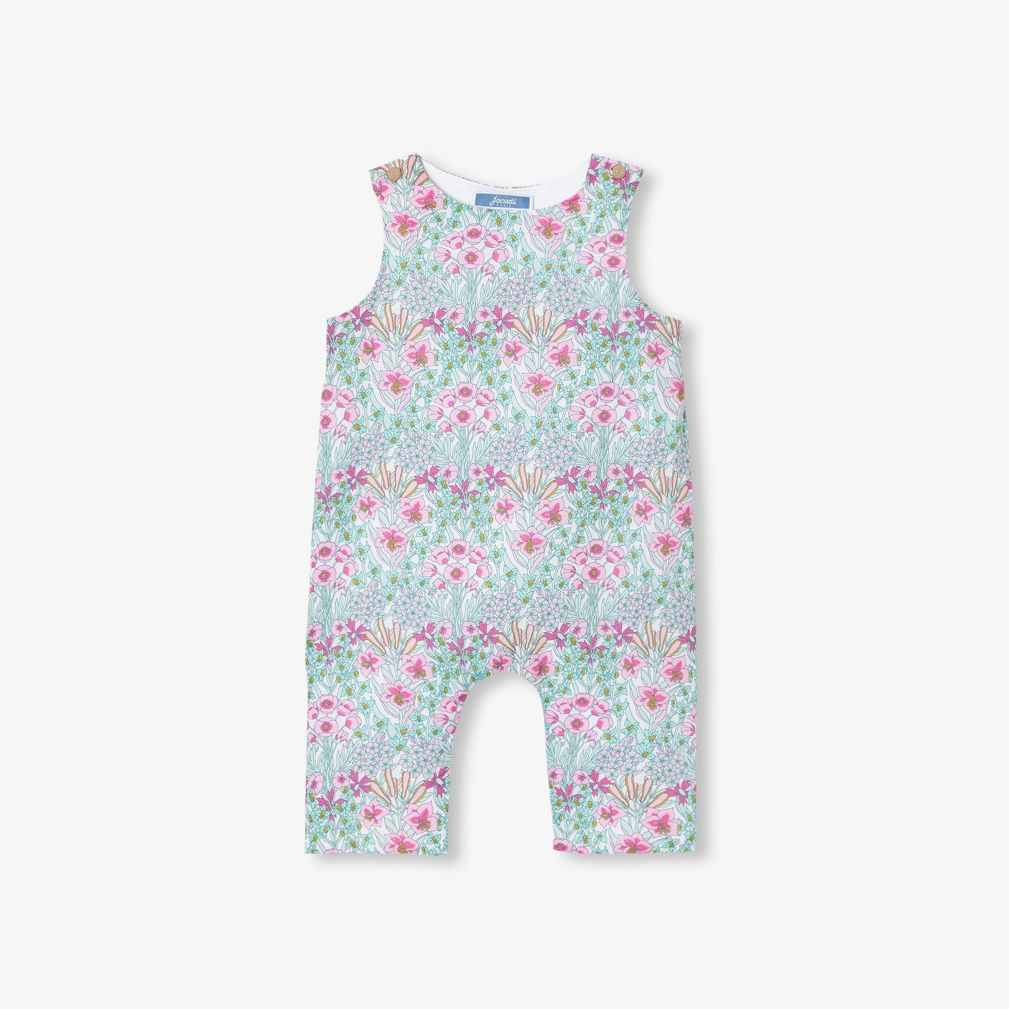 Baby girl jumpsuit in Liberty fabric