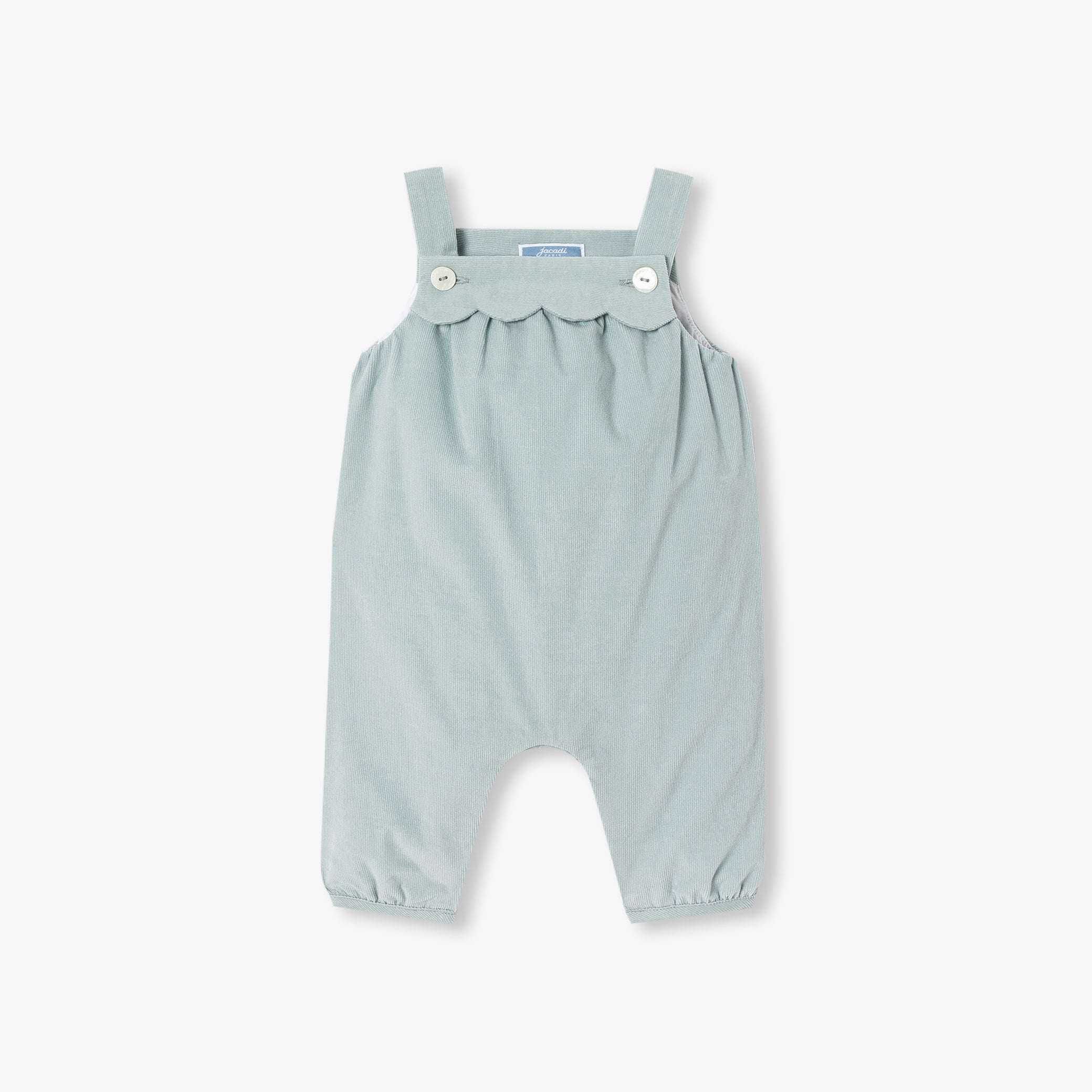 Baby girl velvet overalls