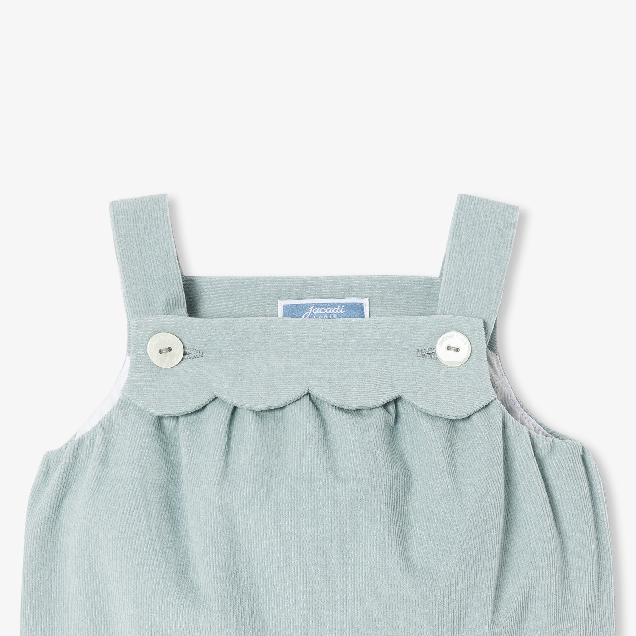 Baby girl velvet overalls