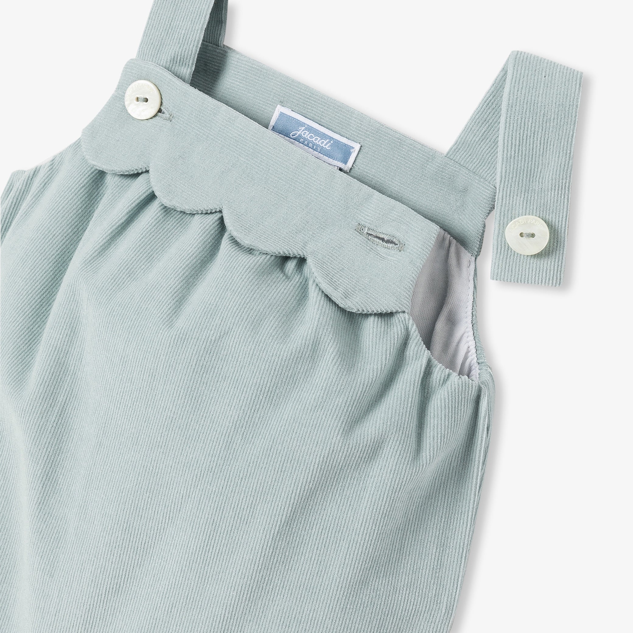 Baby girl velvet overalls