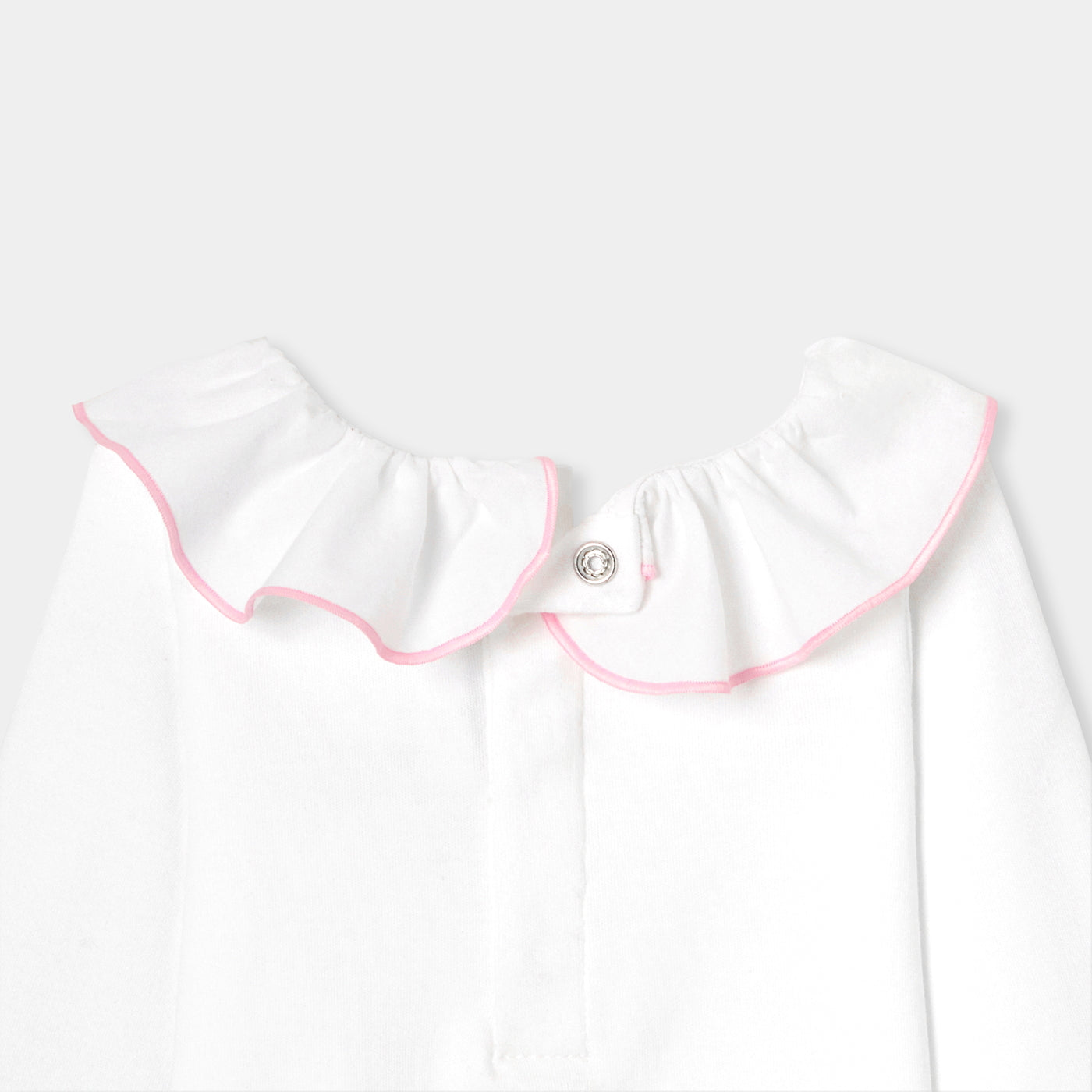 Baby girl bodysuit with large ruffle