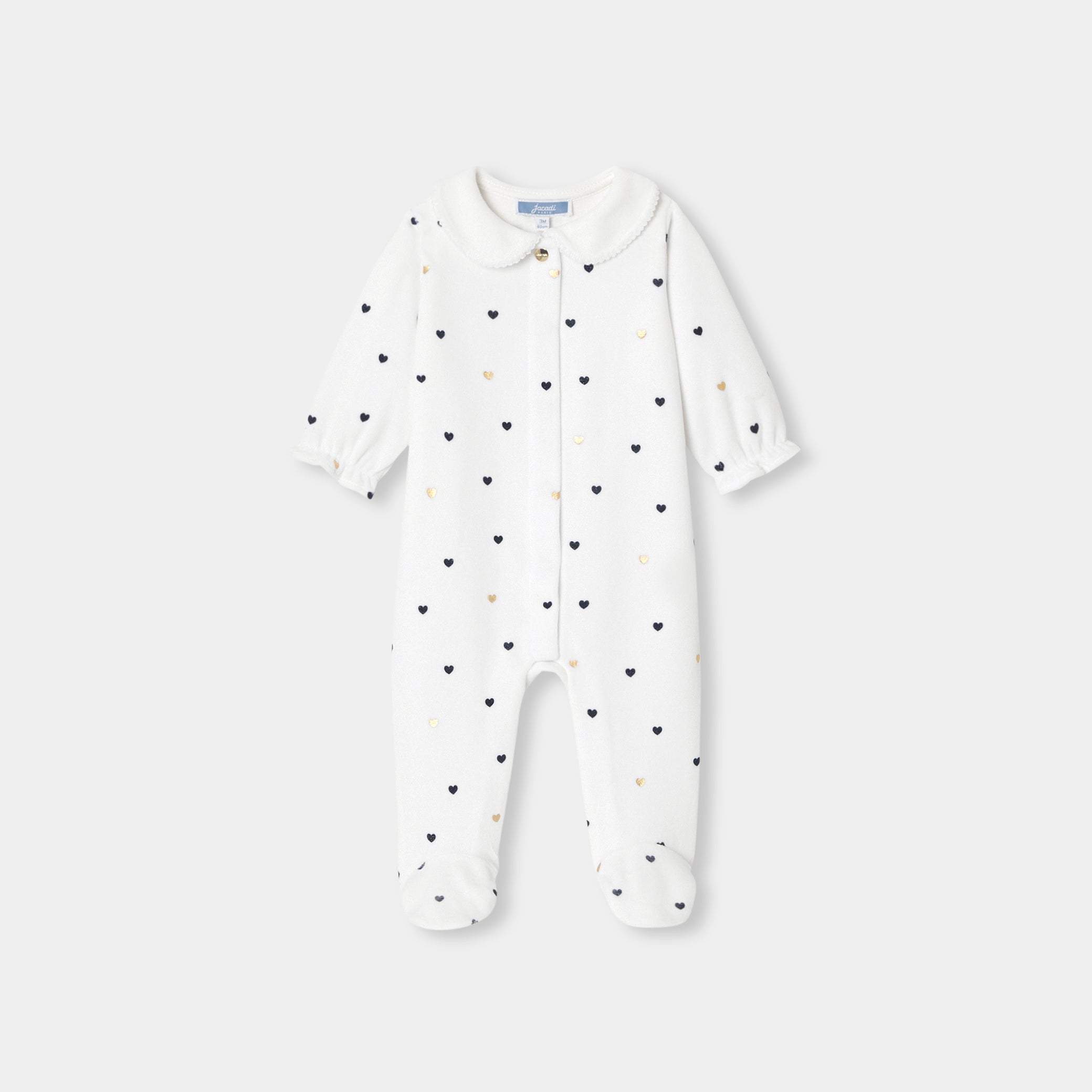 Pyjama baby girl heart pattern