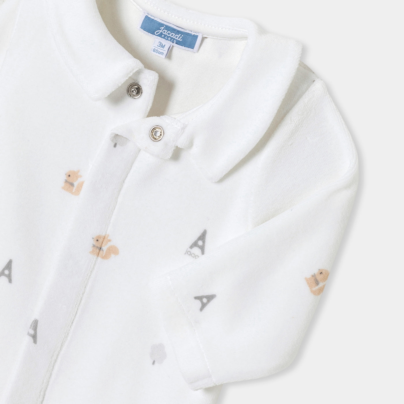 Baby boy pyjamas in printed velvet