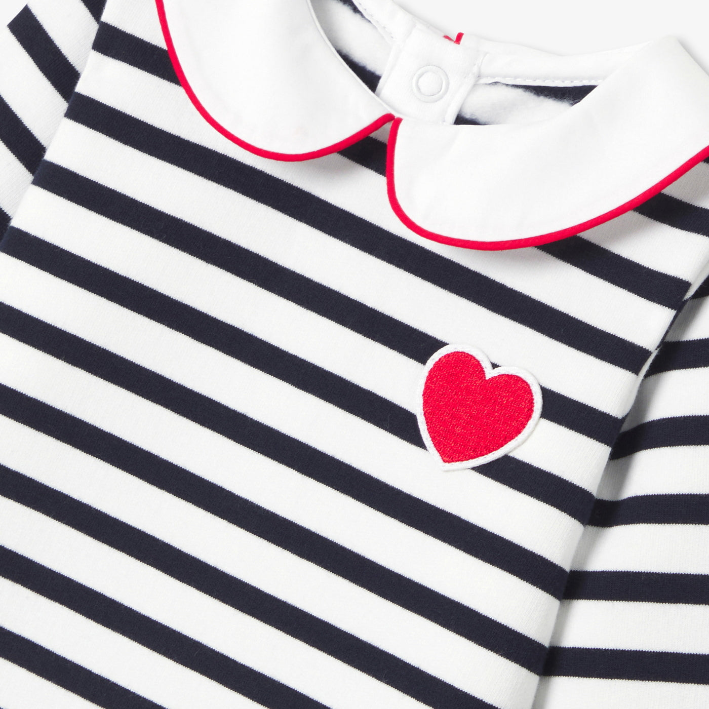 Robe bébé fille en molleton rayé