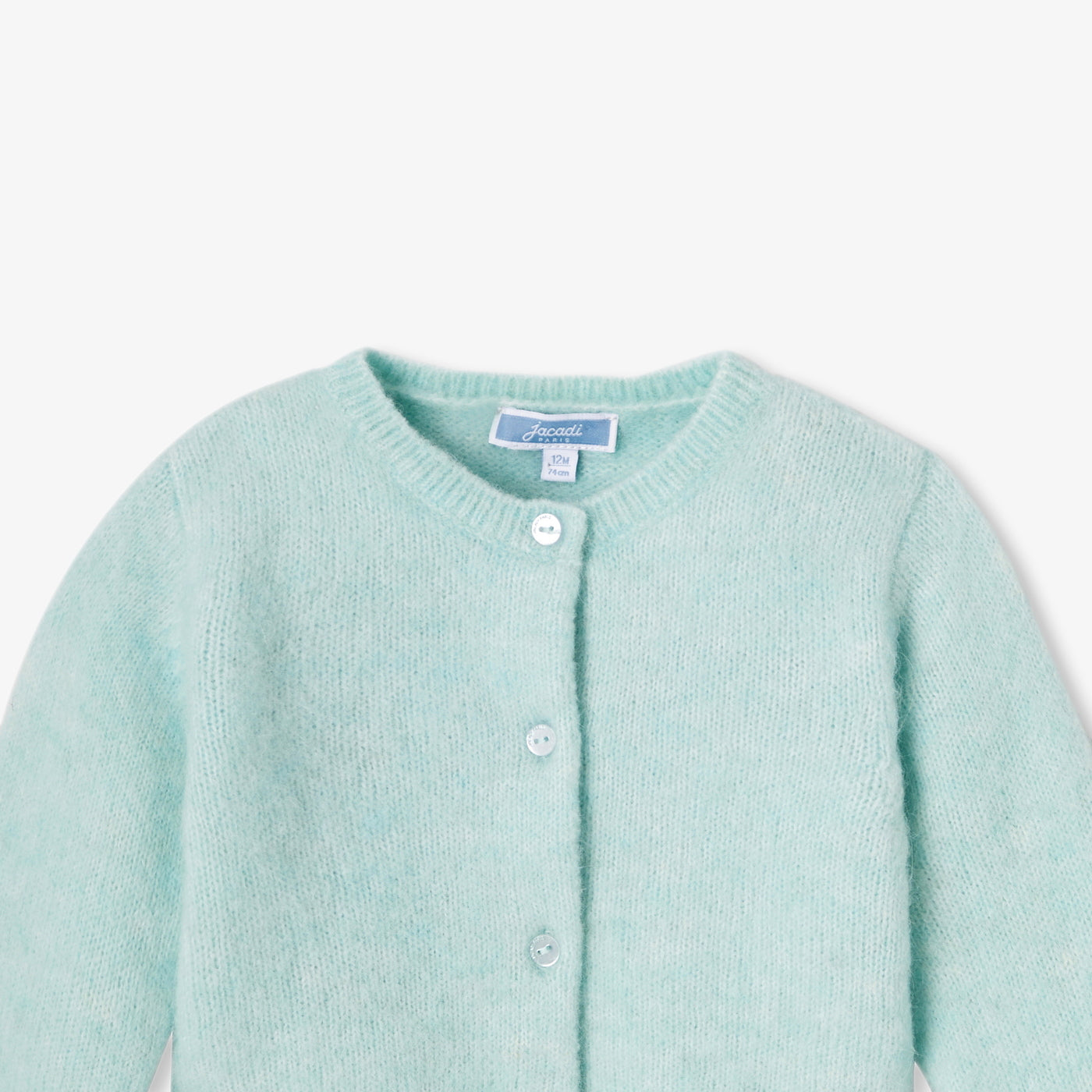 Baby girl cardigan in wool and alpaca