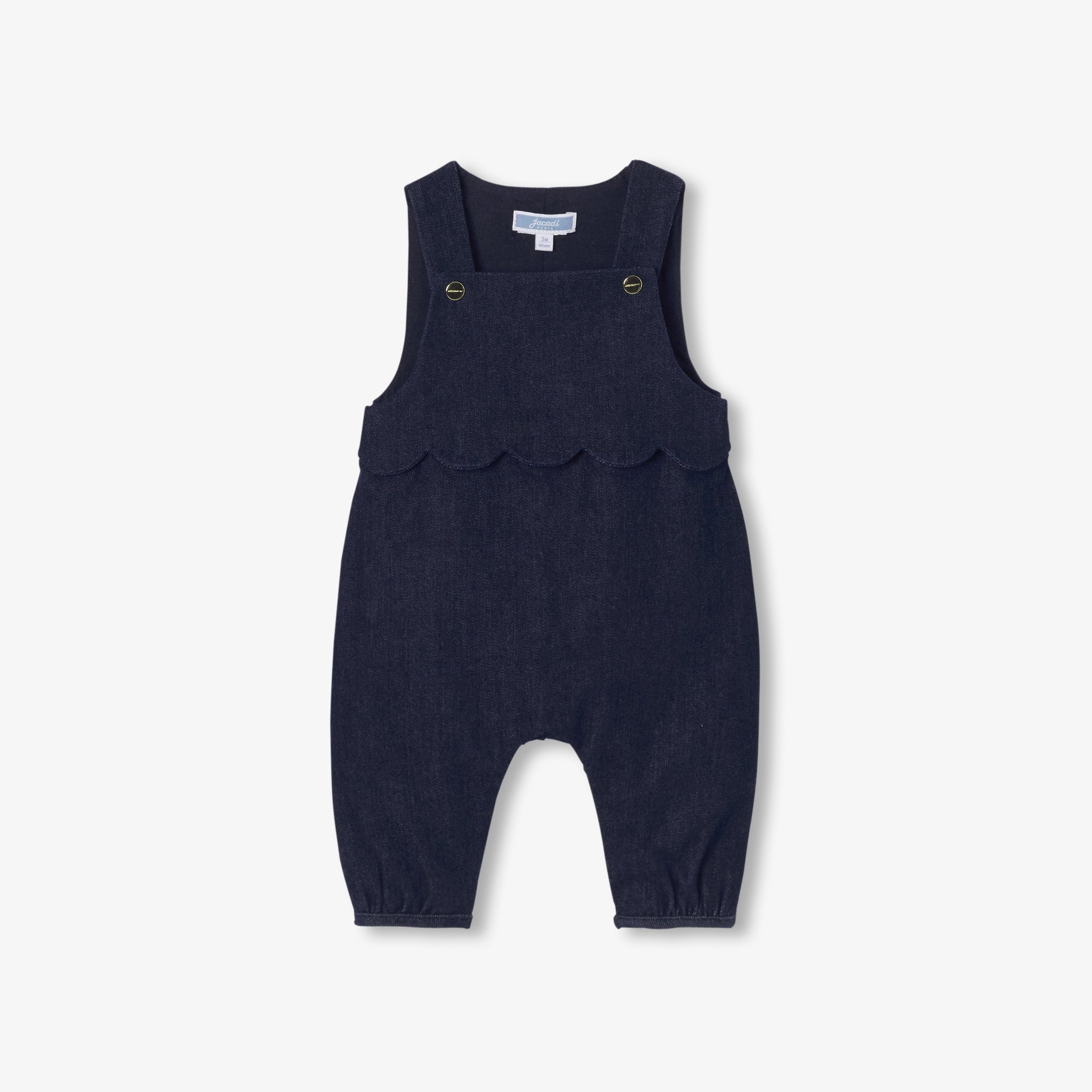Baby girl dungarees in soft denim