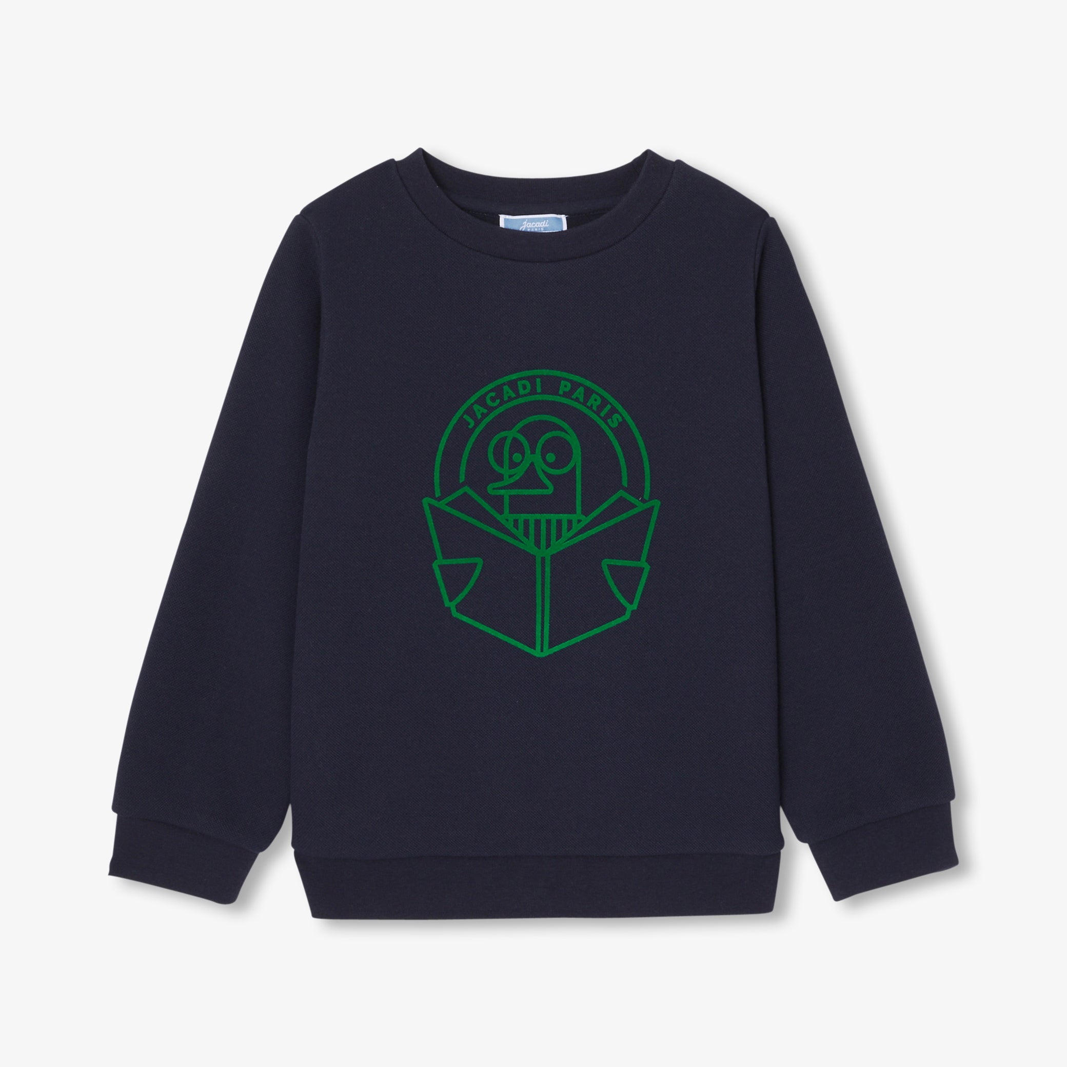 Boy double-face piqué sweatshirt