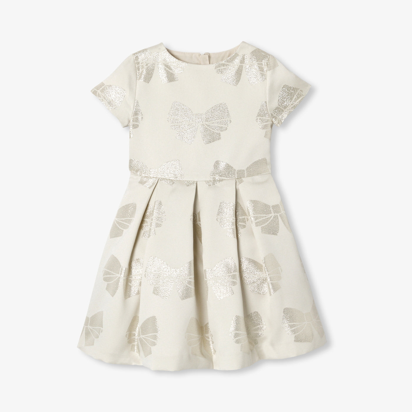 Girl dress jacquard bow