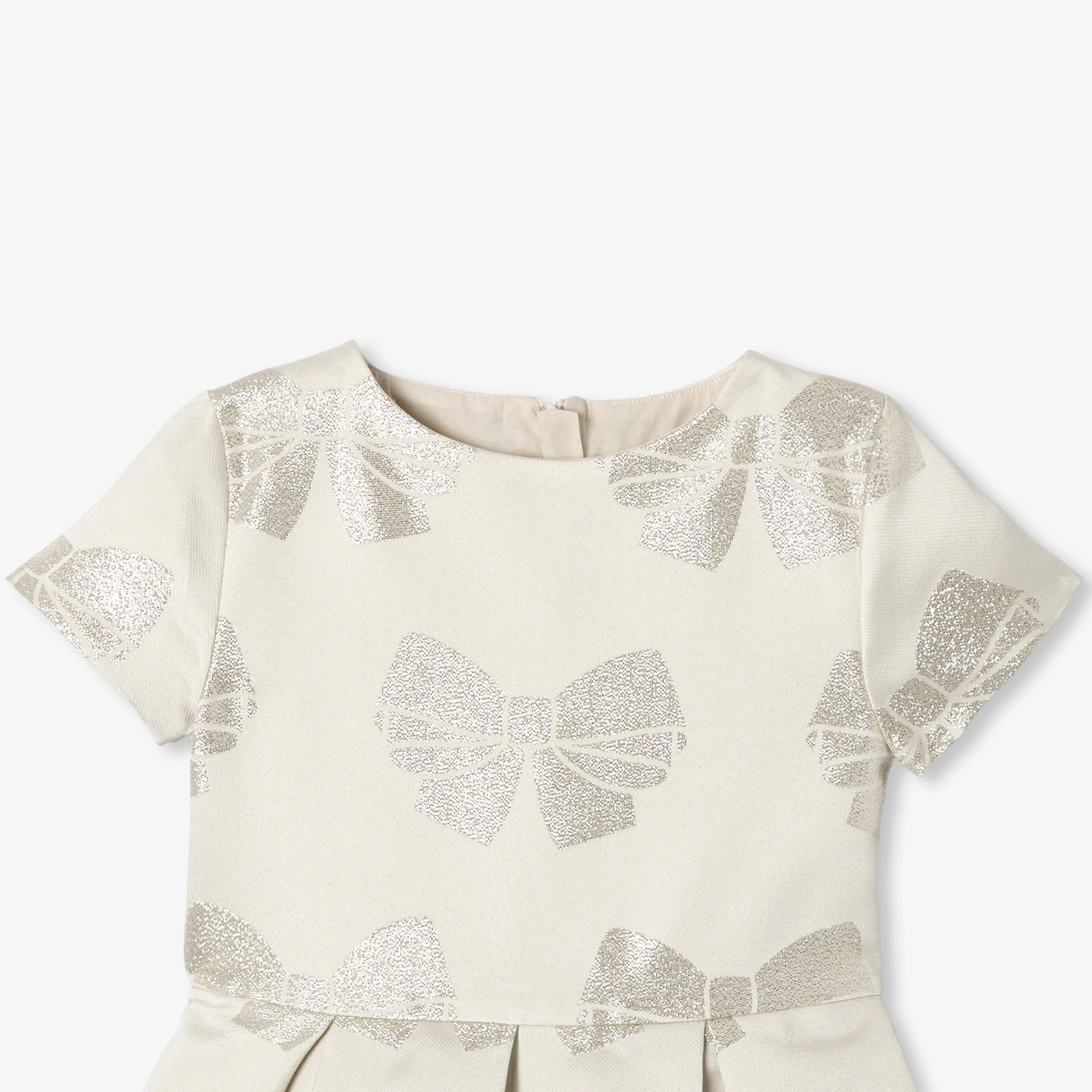 Girl dress jacquard bow