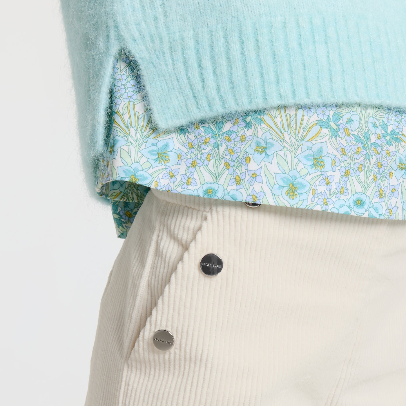 Girl velvet wide-leg trousers