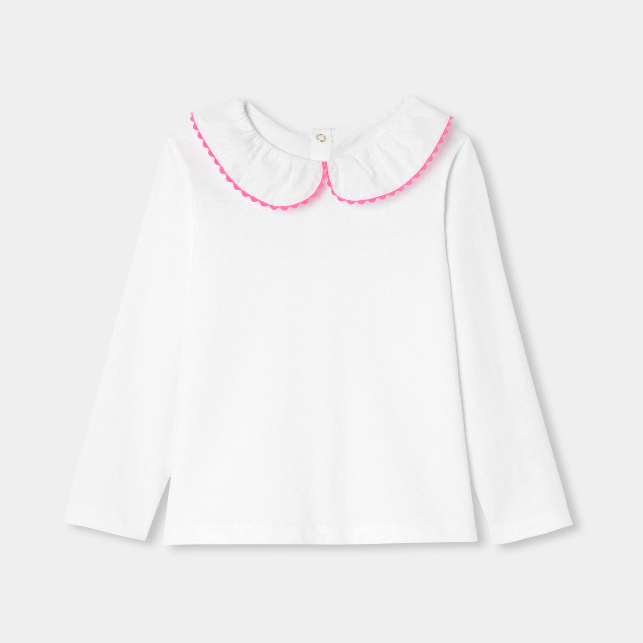 Girl t-shirt with fancy collar
