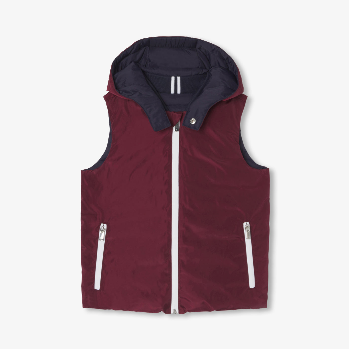 Boy reversible sleeveless down jacket
