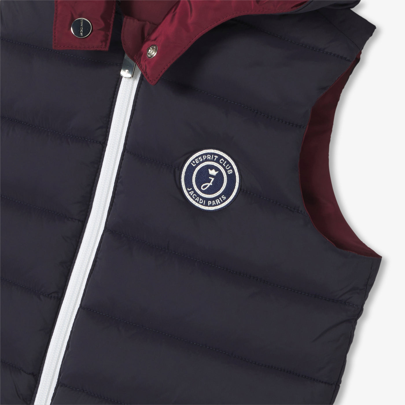 Boy reversible sleeveless down jacket