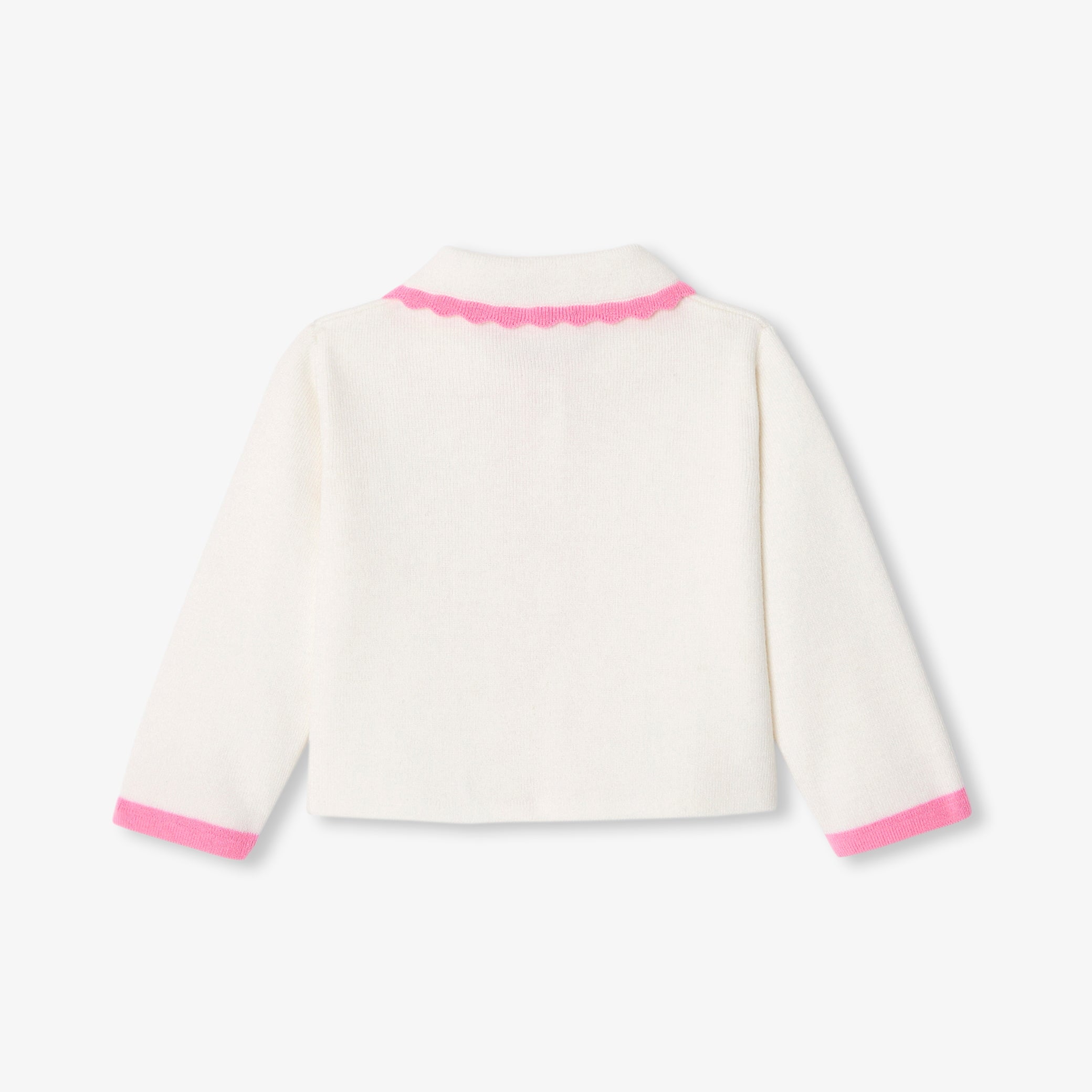 Baby girl cardigan with Peter Pan collar