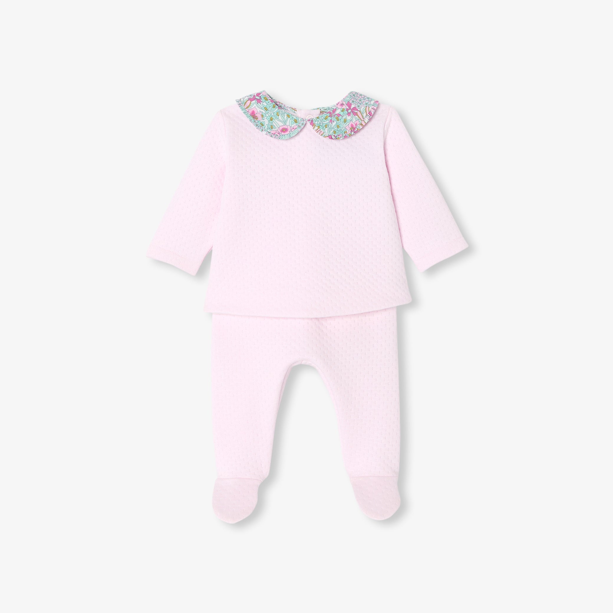 Baby girl comfort set in double sided jersey