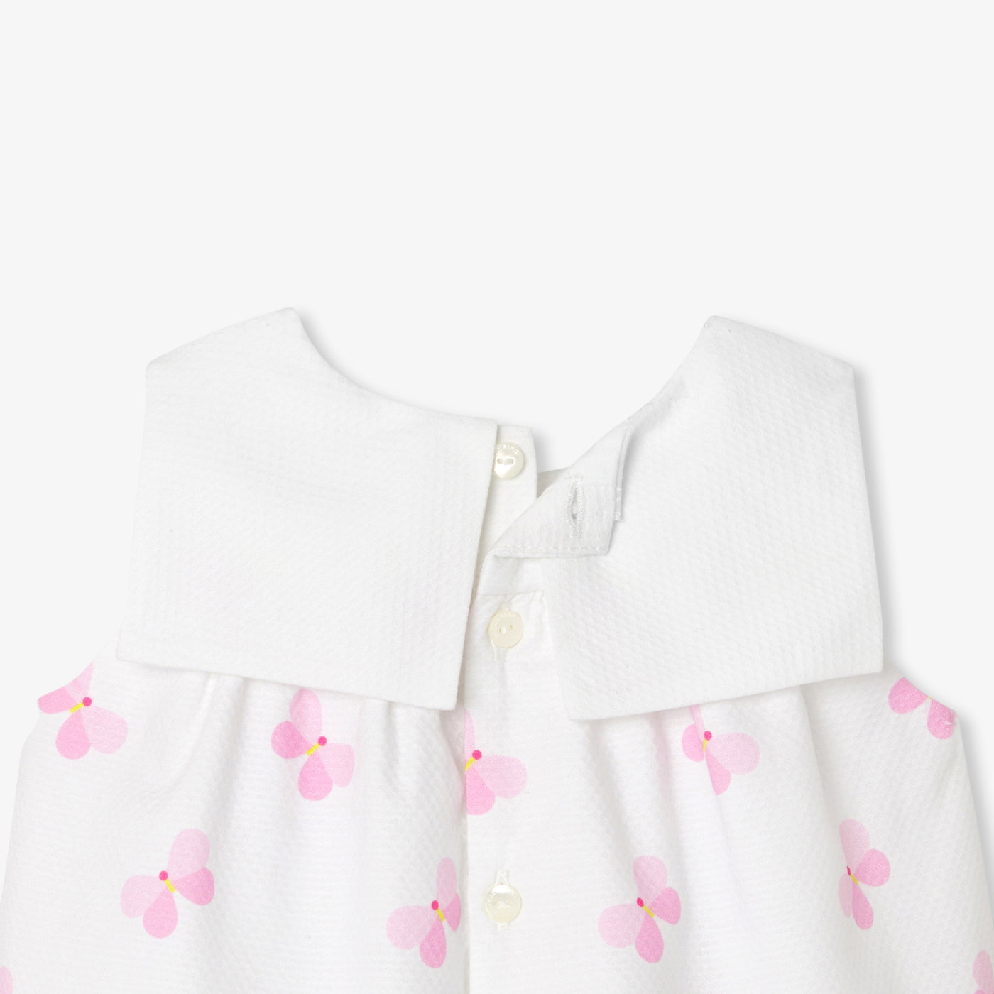 Baby girl romper in cotton piqué