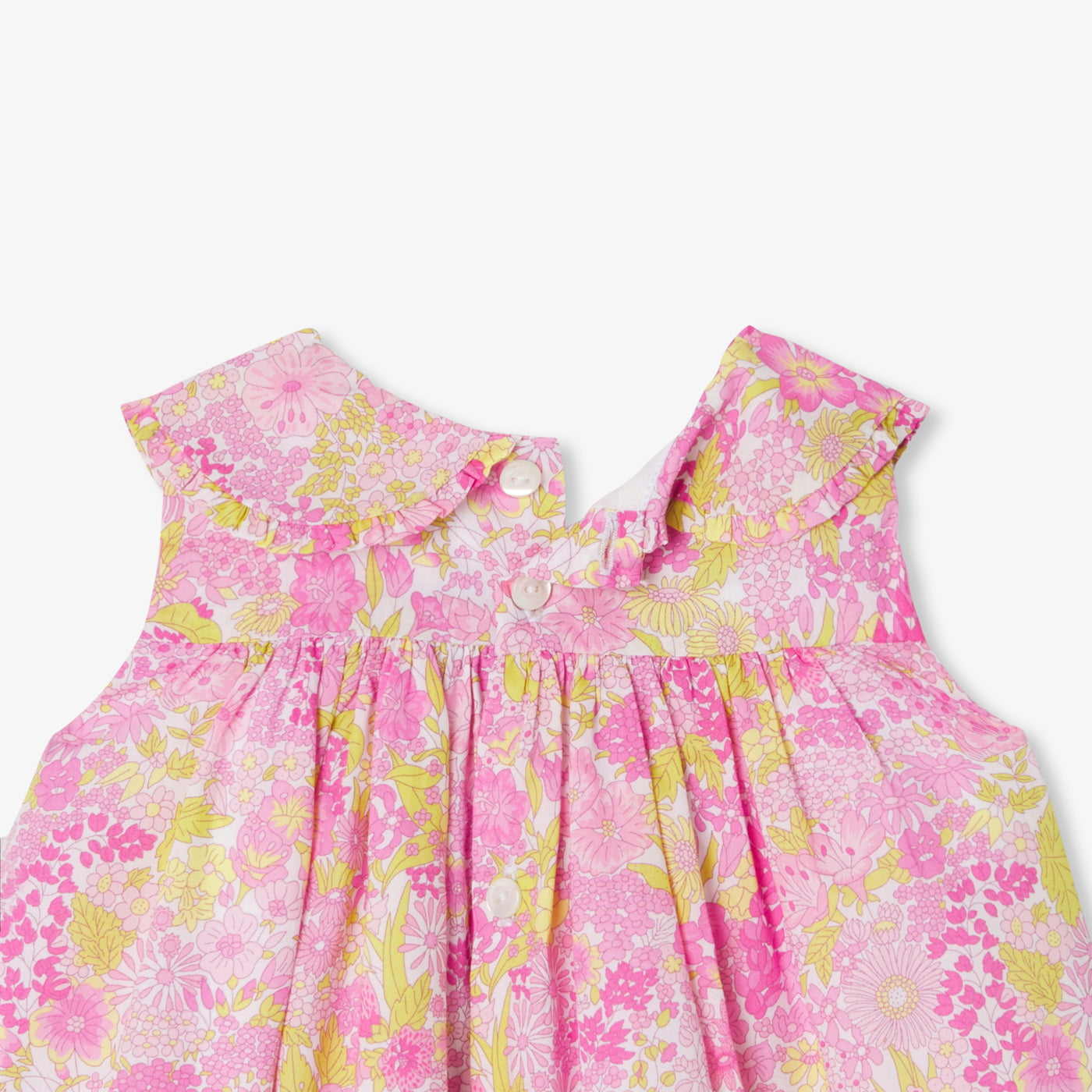 Baby girl sleeveless dress in Liberty fabric