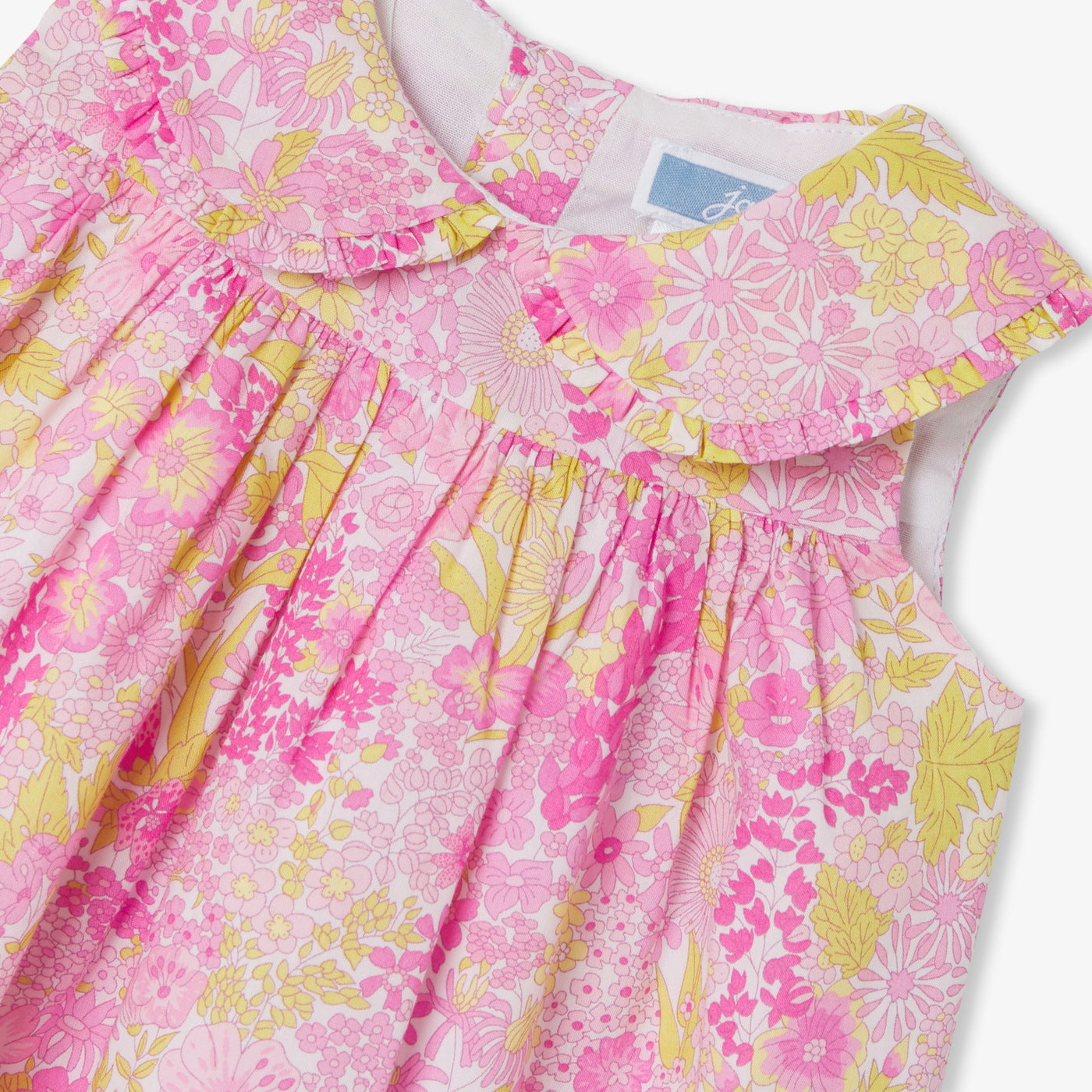 Baby girl sleeveless dress in Liberty fabric