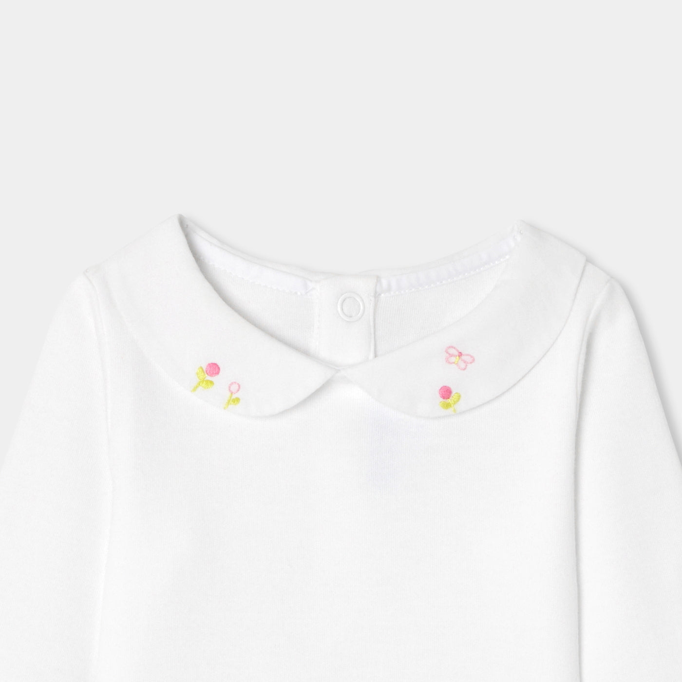 Baby girl bodysuit in cotton interlock