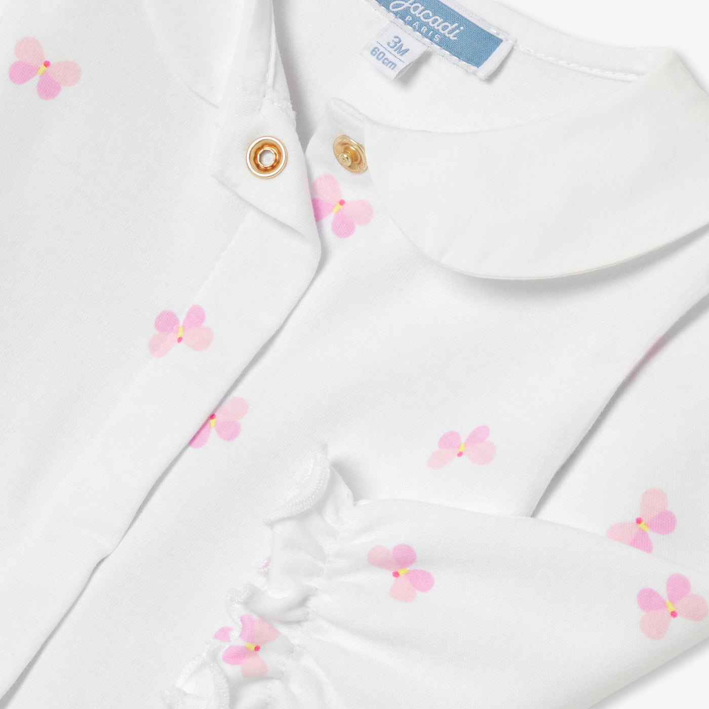 Baby girl pyjamas in interlock cotton