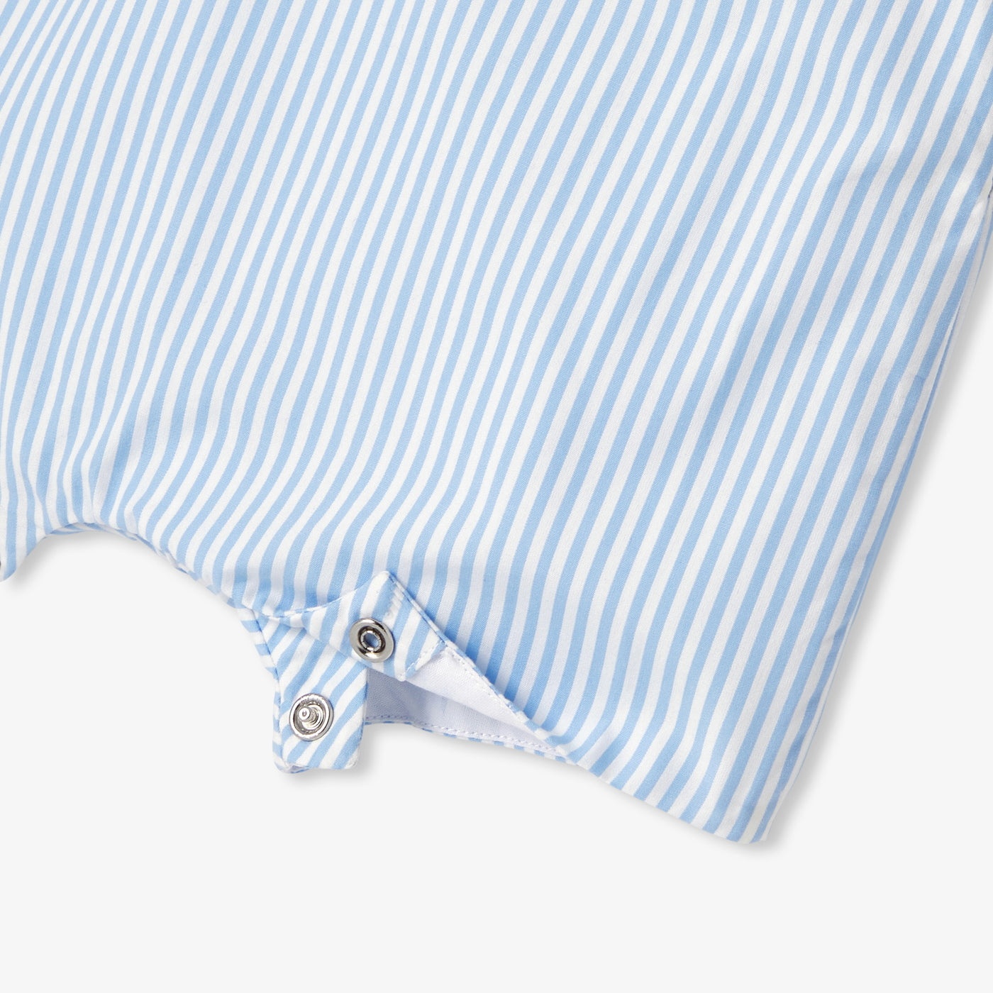 Baby boy short dungarees in striped poplin