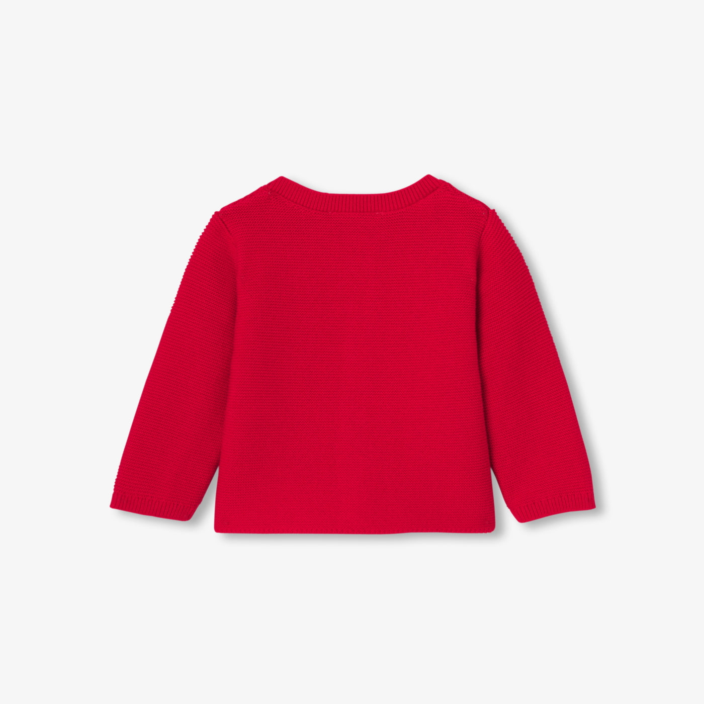 Baby cardigan in garter stitch cotton