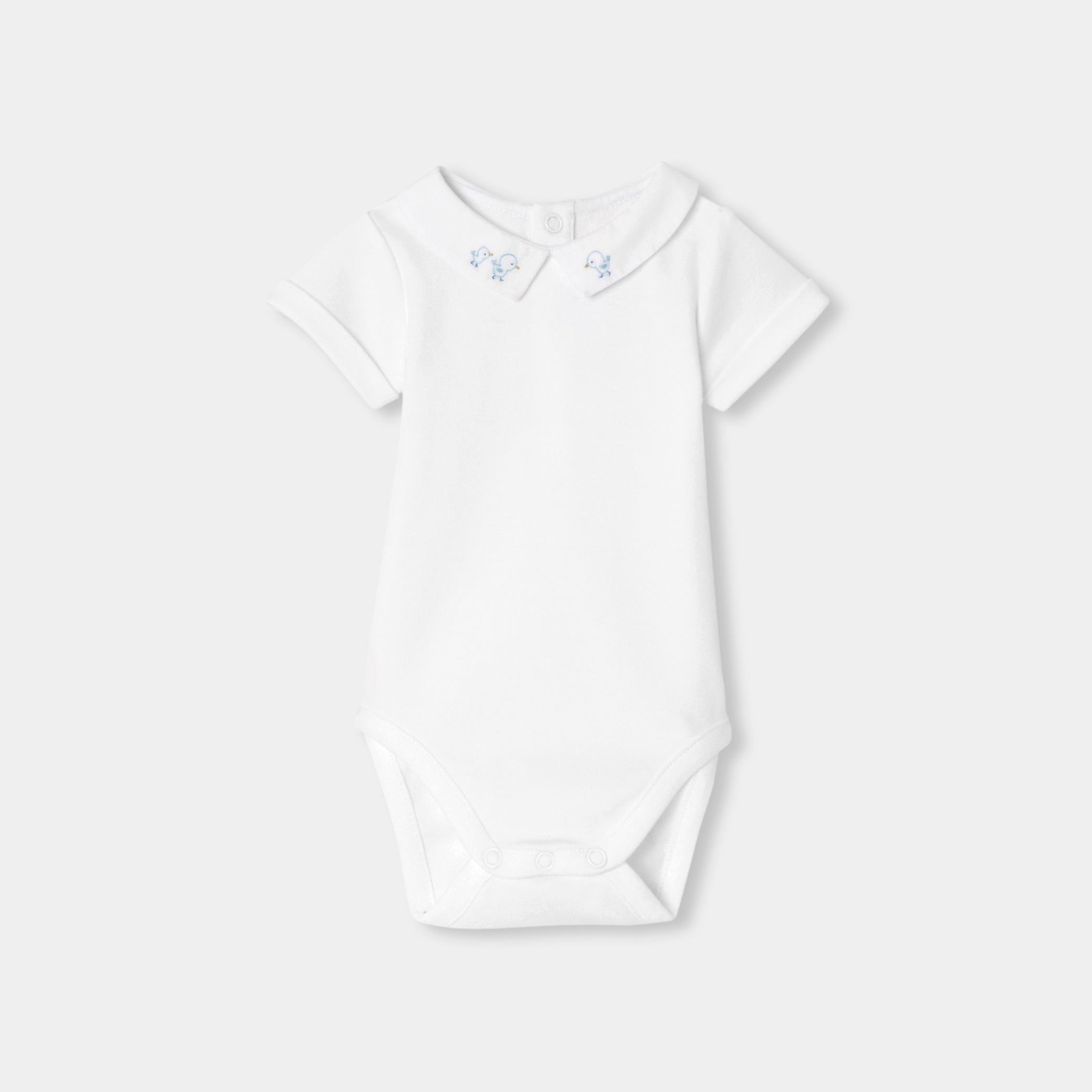 Baby boy short-sleeved cotton bodysuit