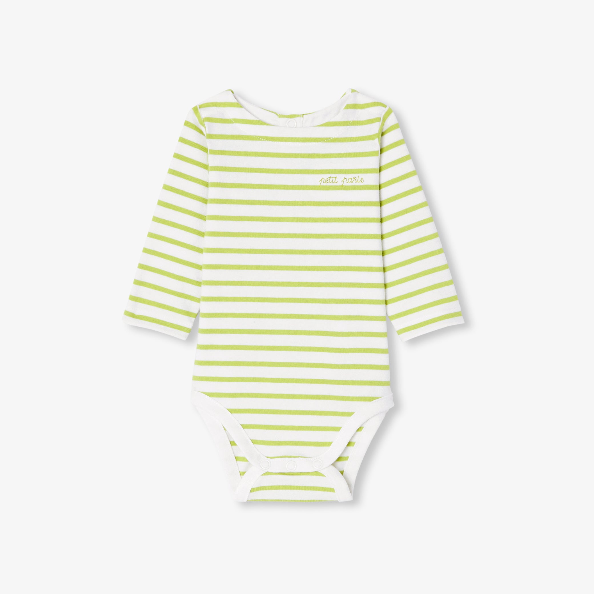 Baby striped cotton bodysuit