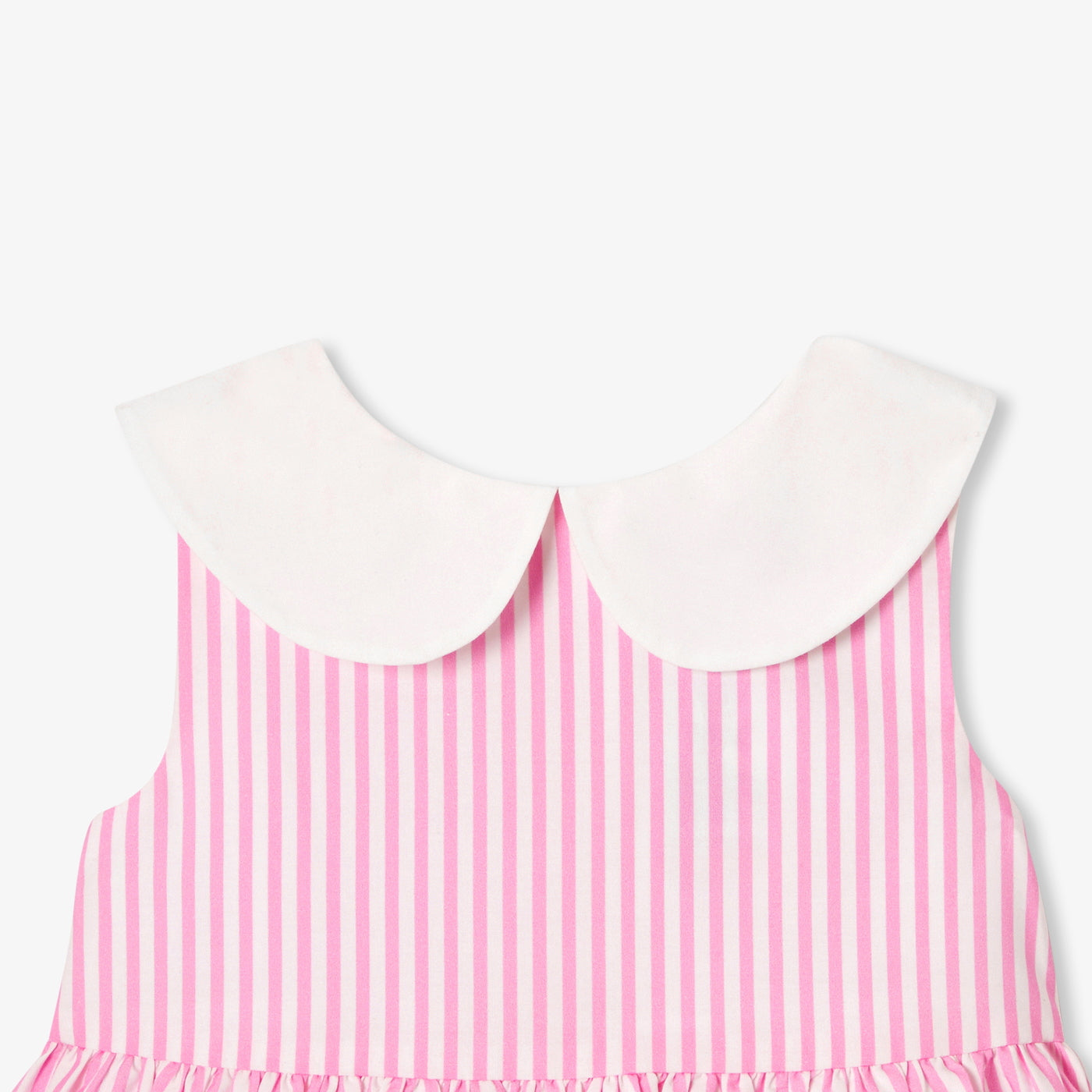Baby girl sleeveless dress in poplin