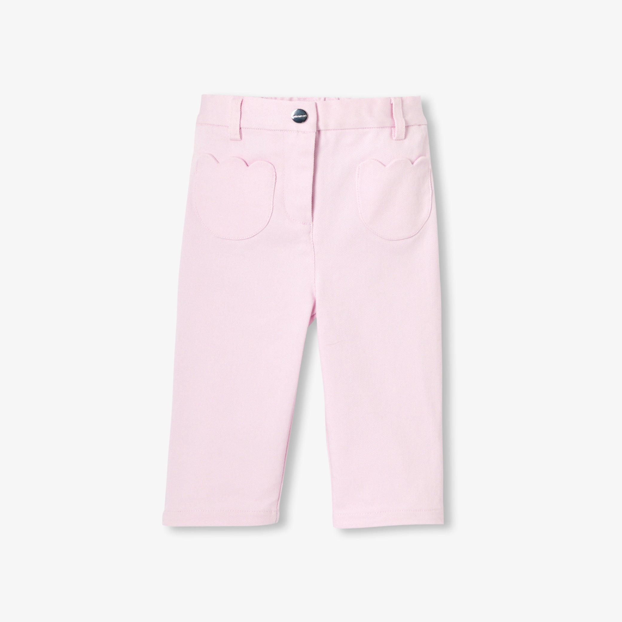 Baby girl trousers in cotton twill