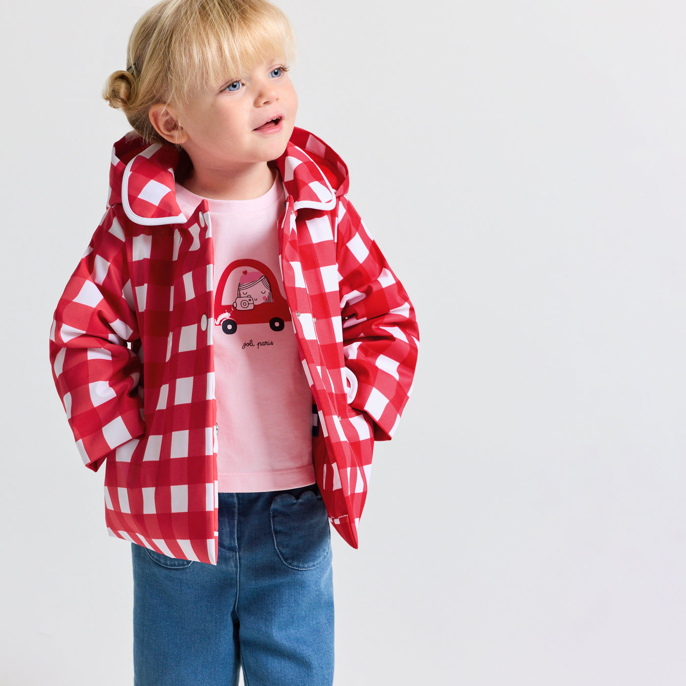 Baby girl gingham coat