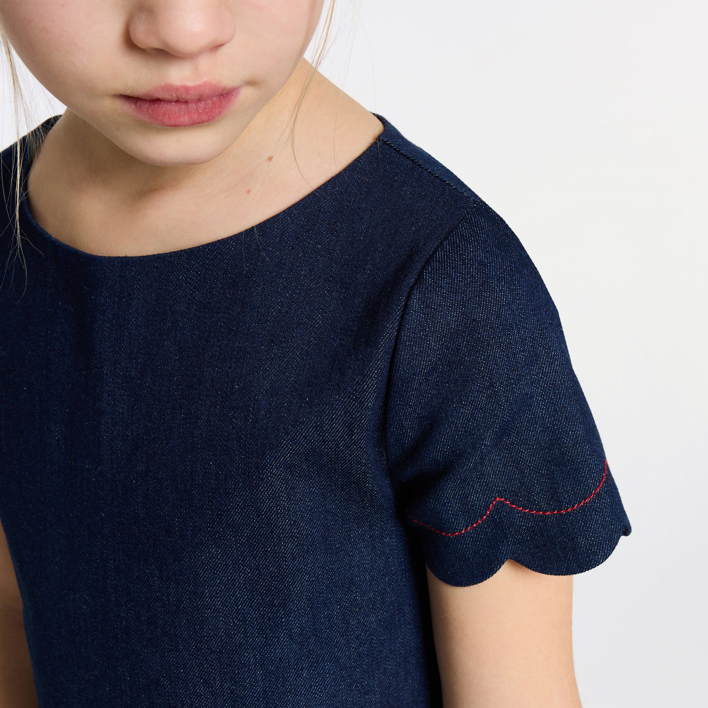 Girl raw denim dress