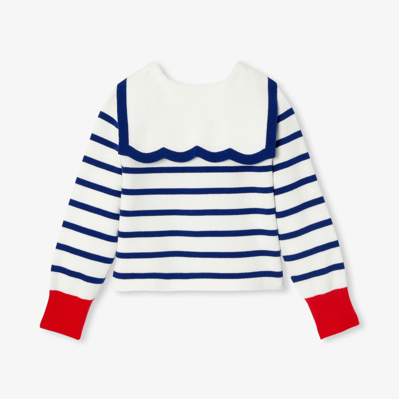Girl cardigan with a sailor collar