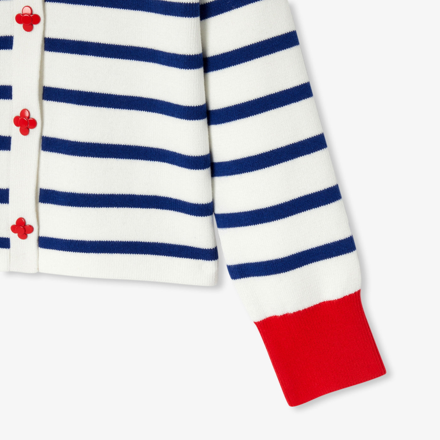 Girl cardigan with a sailor collar