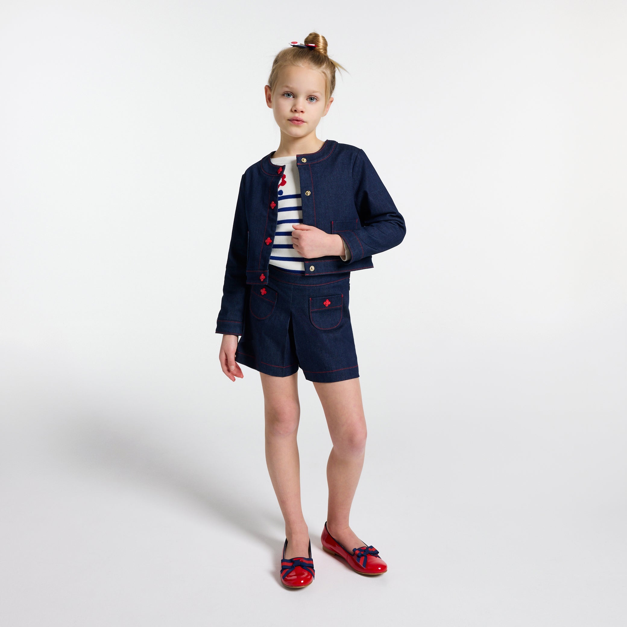 Girl denim skirt shorts