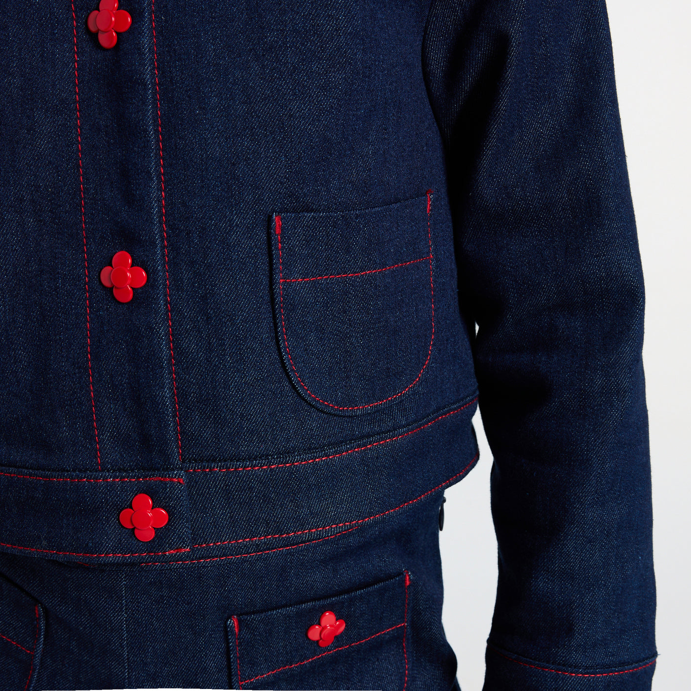 Girl raw denim jacket