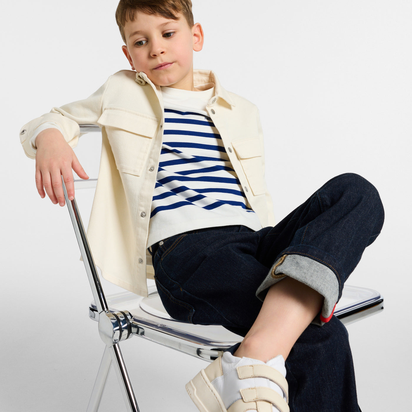 Child cotton jersey Breton tee