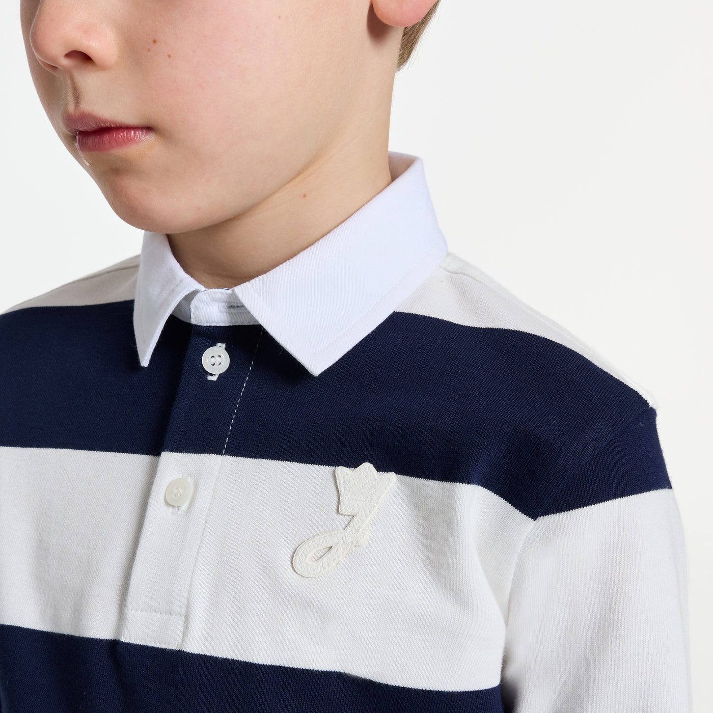 Child long-sleeved rugby polo shirt
