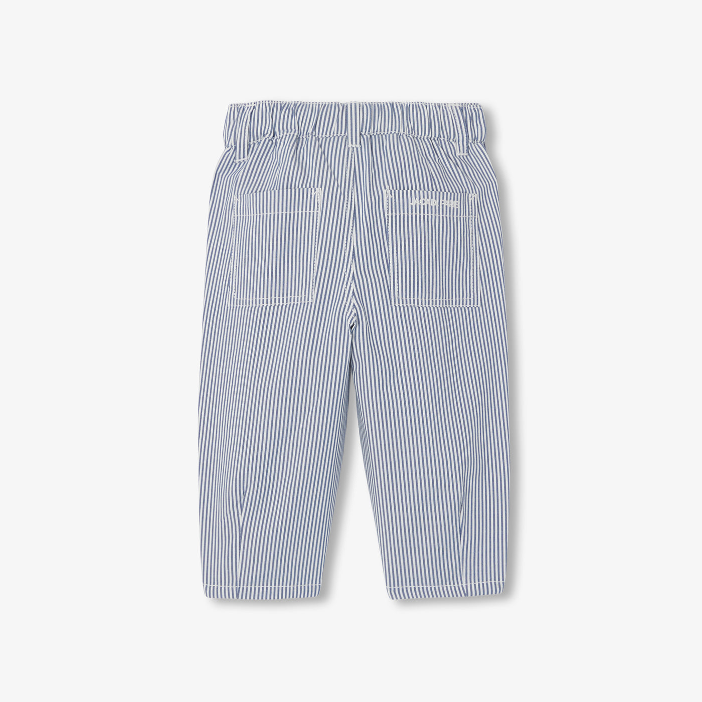 Baby boy trousers in striped twill