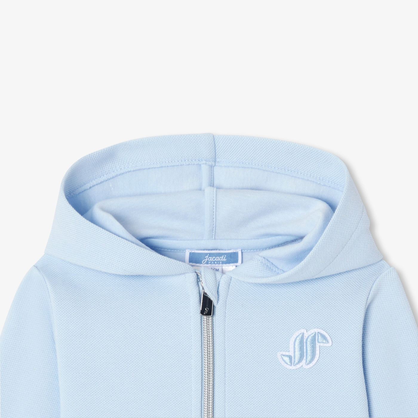 Baby boy piqué zip-up sweatshirt