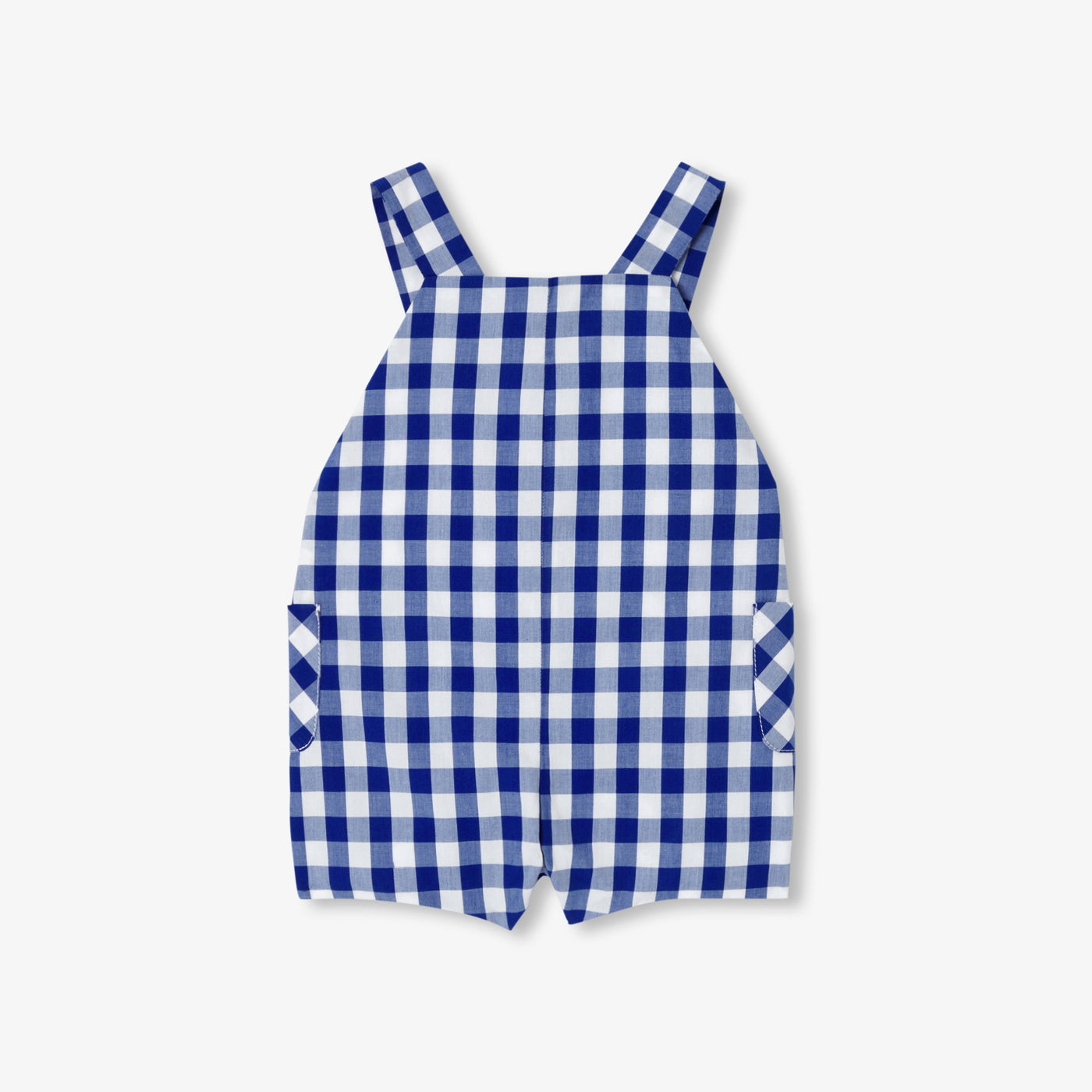 Baby boy Gingham short dungarees