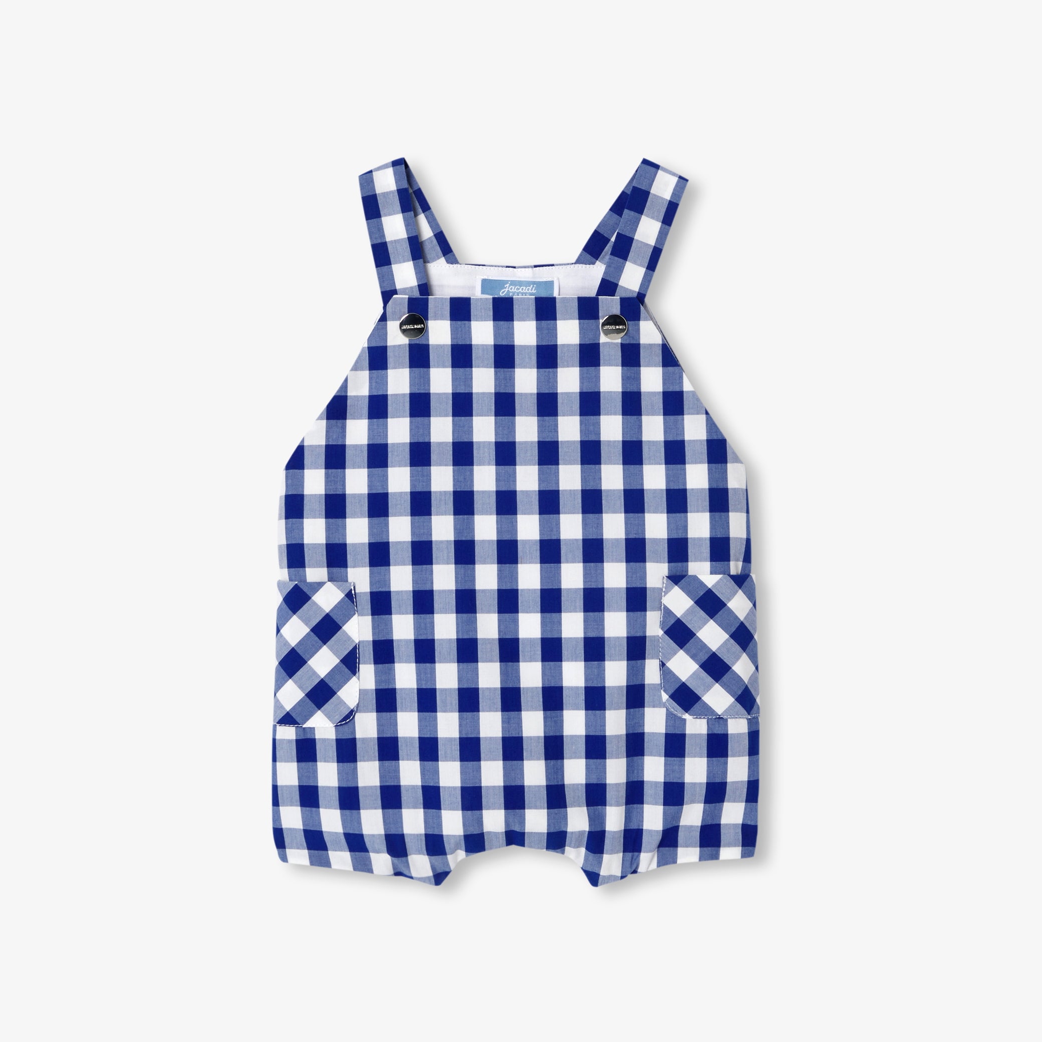 Baby boy Gingham short dungarees