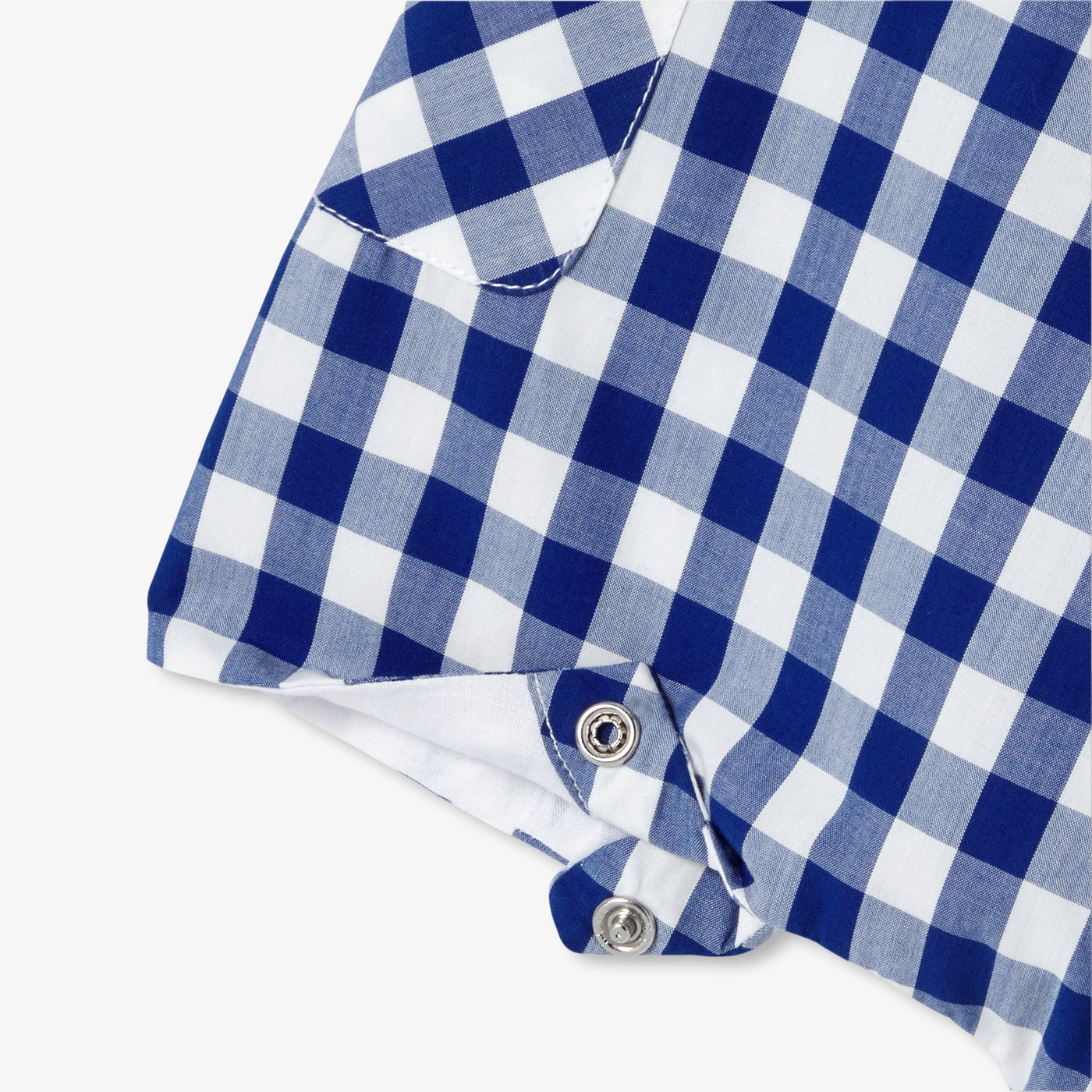 Baby boy Gingham short dungarees