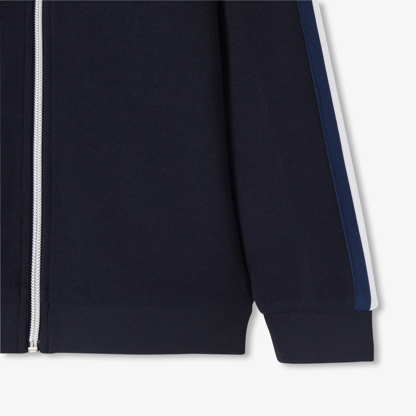 Boy double-sided piqué zip-up sweatshirt - marine jacadi